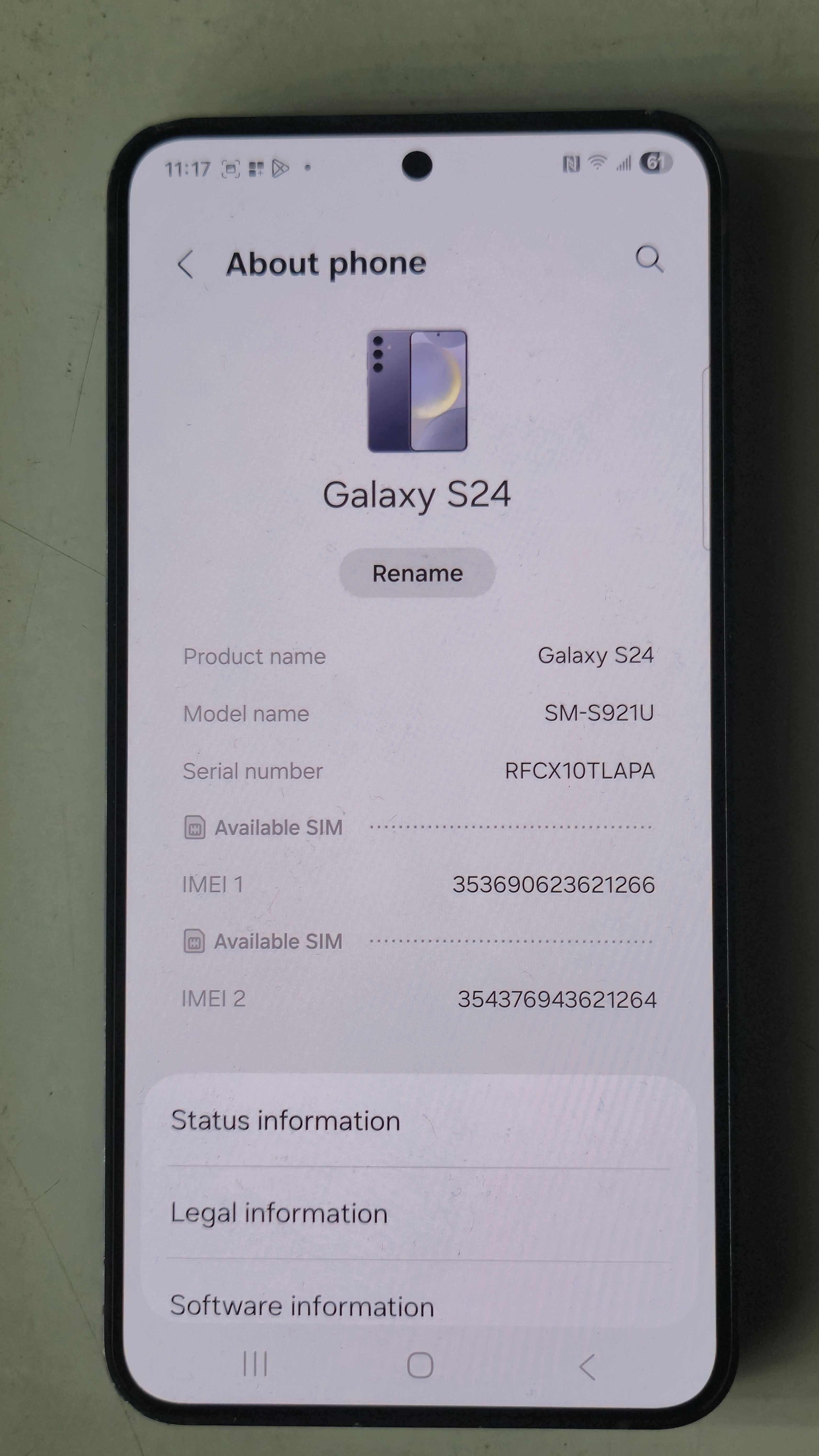 Samsung Galaxy S24 8/128 One UI 7 / Android 15