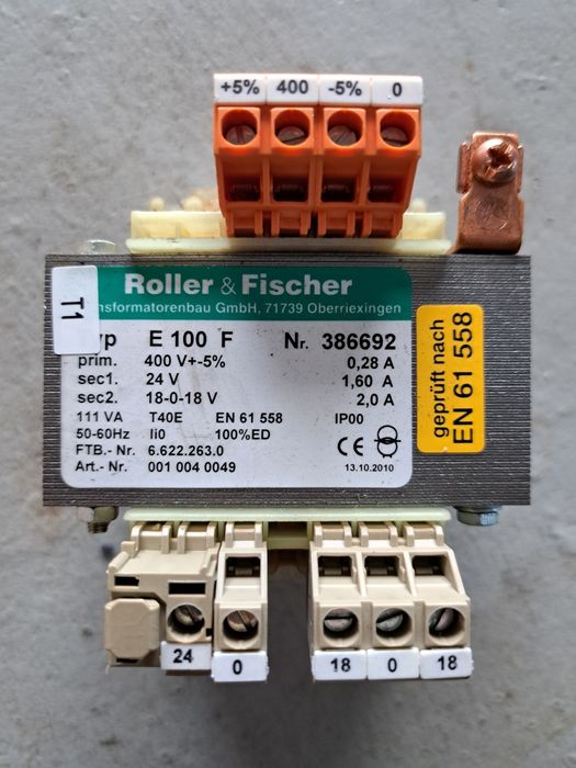 Transformator 400V 24V 18V