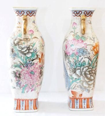 Par de jarrões porcelana chinesa