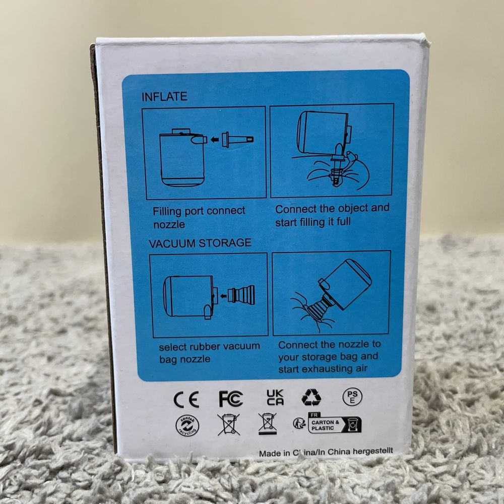 Mini pompka elektryczna 2w1 z lampka HOMDAT