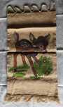 Pano ou cortina em linho pintado Bambi