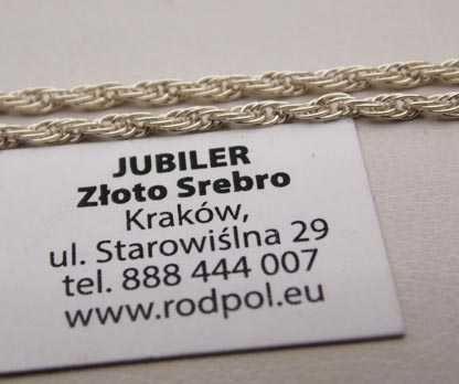 Srebrny łańcuszek Singapur 48 cm. 1,7 mm.