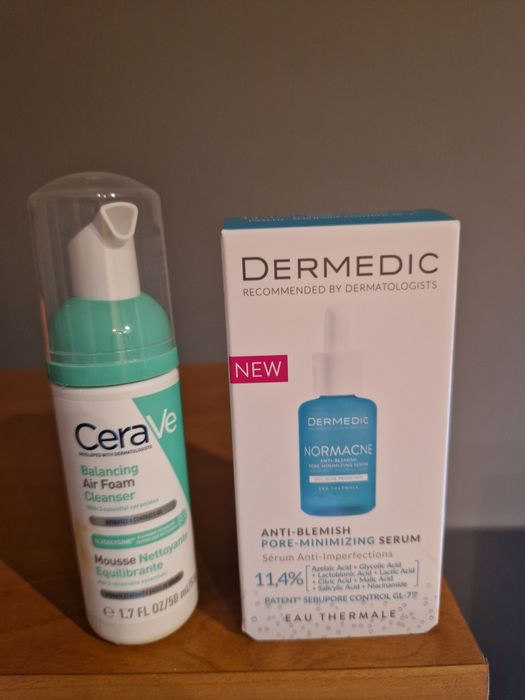 Dermedic serum redukujące niedoskonałości, Cerave pianka gratis.