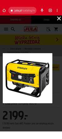 Agregat prądotwórczy Stanley 2.4 Kw