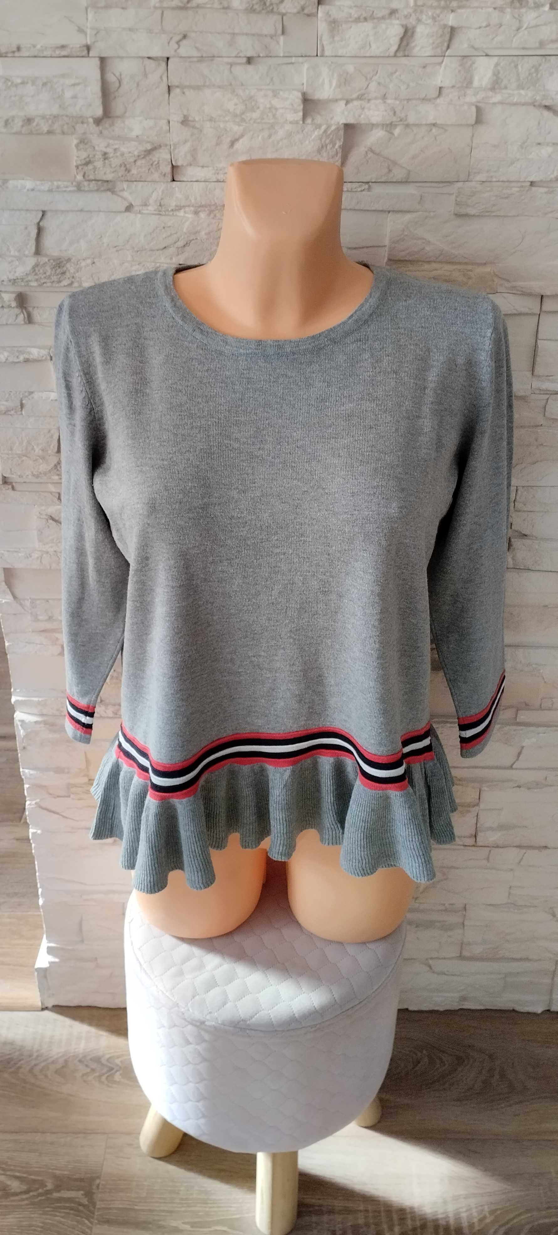 Sweter z rękawem 3/4 damski szary XL/42 TU Woman