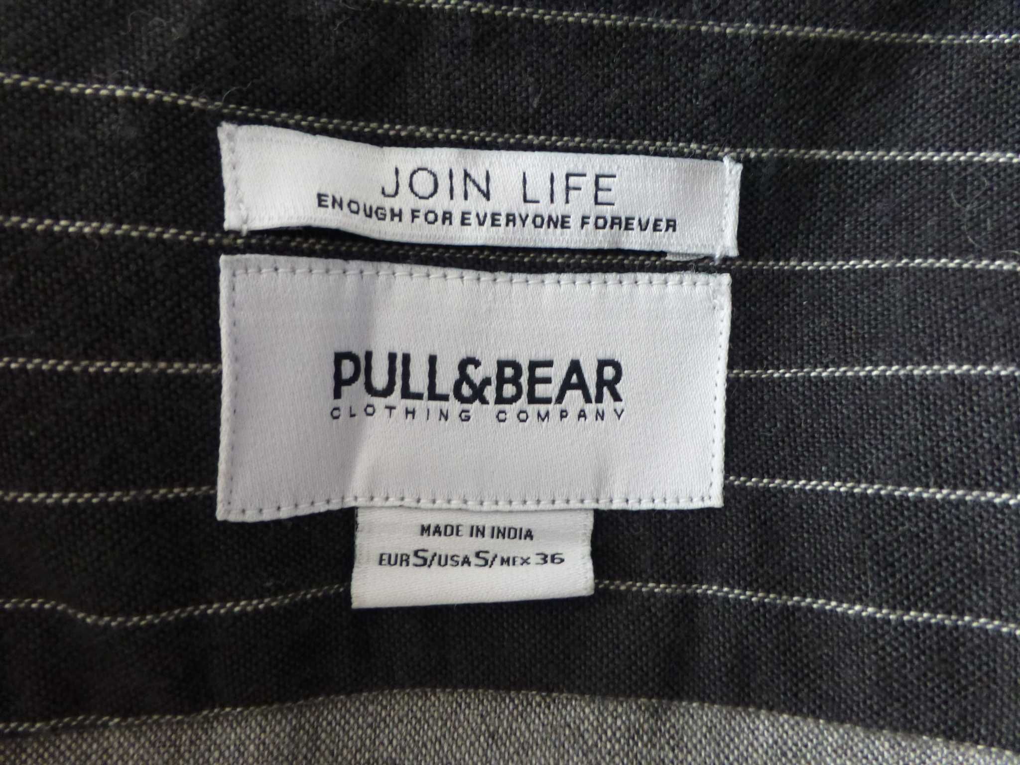 Męska koszula ze stójka Pull & Bear Join Life S M