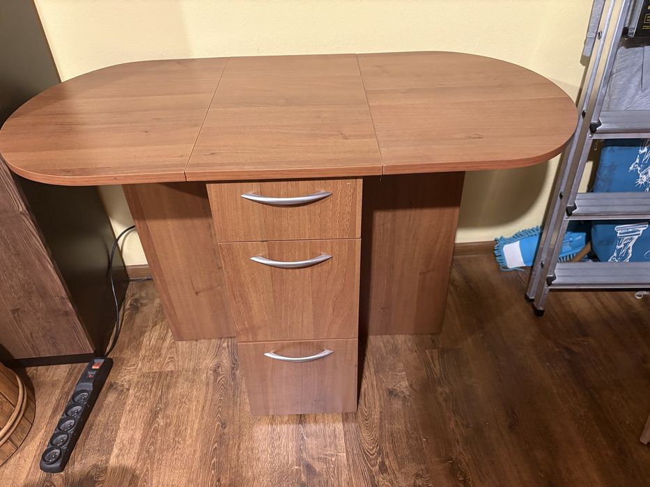 Stół rozkładany drewniany z szufladami