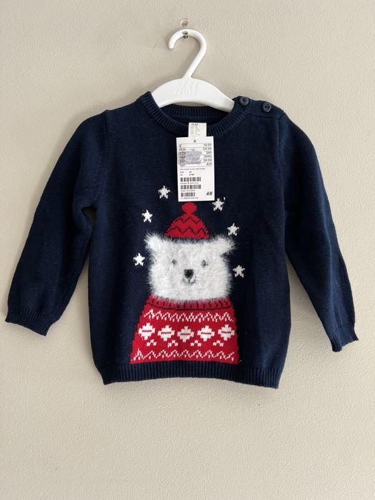 Sweterek świąteczny roz. 74/80 H&M nowy