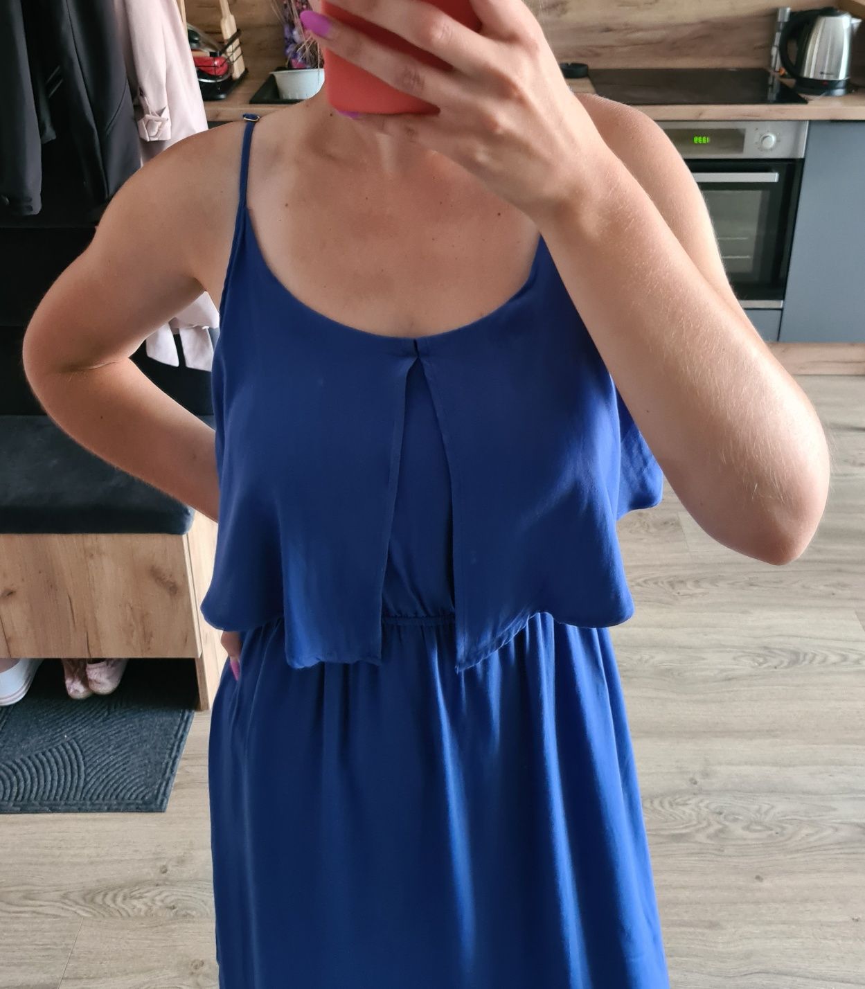 Niebieska sukienka maxi wiskoza Top Secret M / 38
