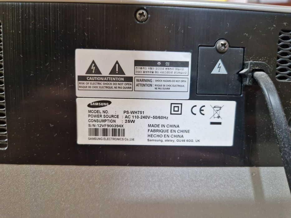 Soundbar + subwoofer samsung ps-wh751