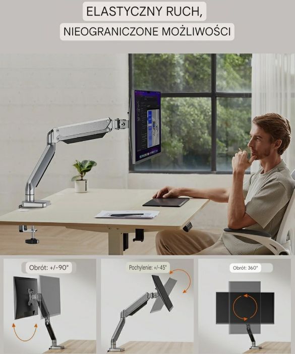 Uchwyt do monitora 13-32" max 8 kg ErGear model EGSS8.