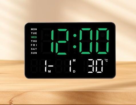 Настільний електронний годинник, термометр, календар