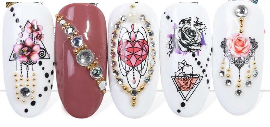 bn1188 naklejki wodne na paznokcie biżuteria