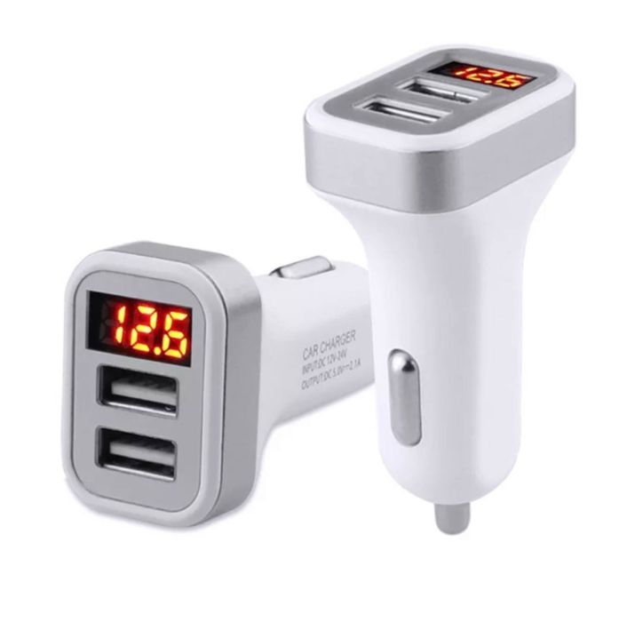 Автомобильное з/у с вольтметром и двумя USB 2,1A