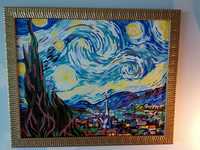 Quadro pintado à mão de The Starry Night de Van Gogh 40x50cm