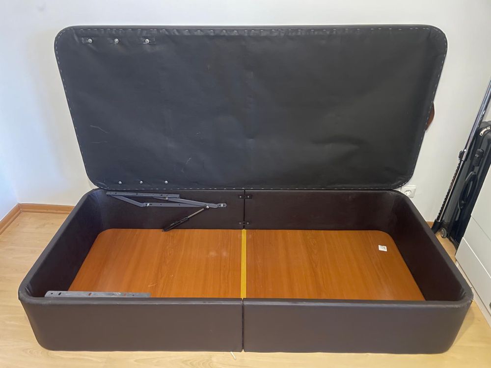 Somier 90x190 castanho escuro
