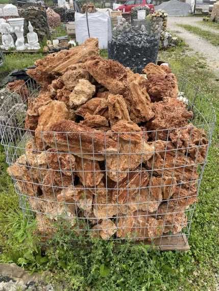 Czerwona Skała Wapień Koralowy Kamień Naturalny Akwarium Terrarium