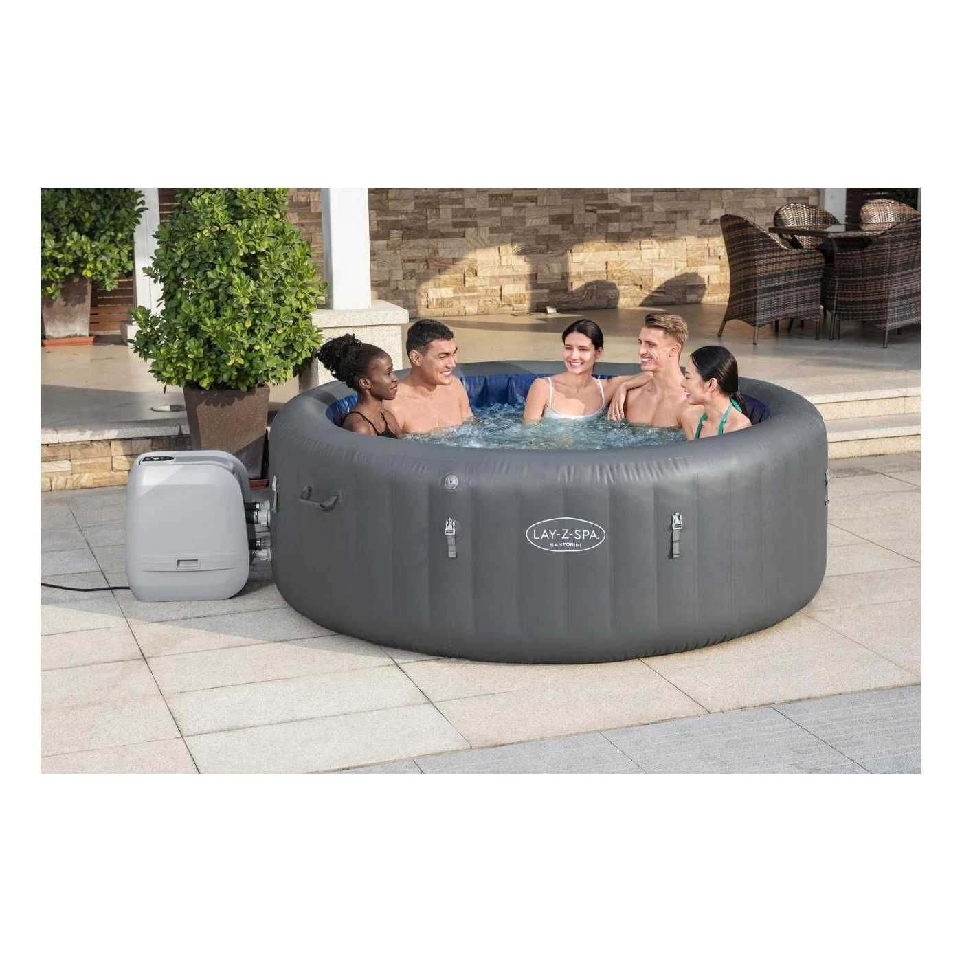 Nowe Lay-Z-Spa Santorini SMART HydroJet PRO Jacuzzi BESTWAY