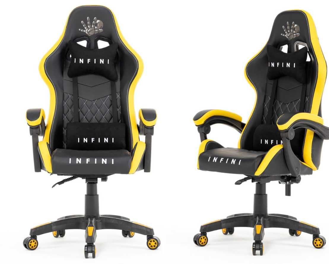 OKAZJA! Fotel Gamingowy Gracza Infini Five Black/Yellow