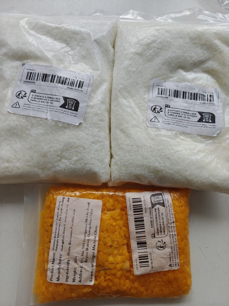 Wosk sojowy 454g + pszczeli 100g S39