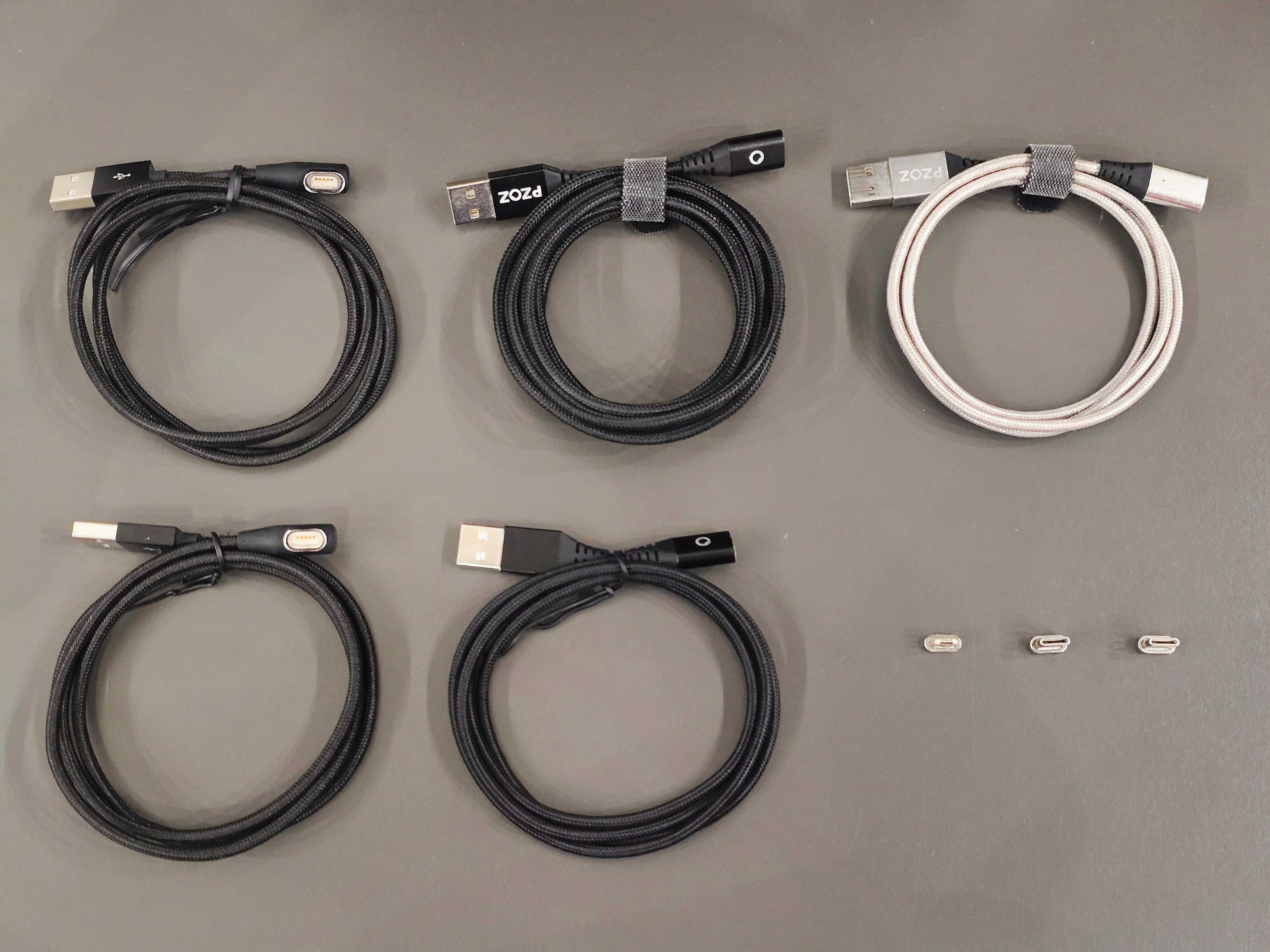 Kable magnetyczne/5 sztuk/PZOZ/usb c/microusb
