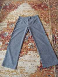 Szare spodnie garniturowe prostą nogawką coton rozmiar M made in USA