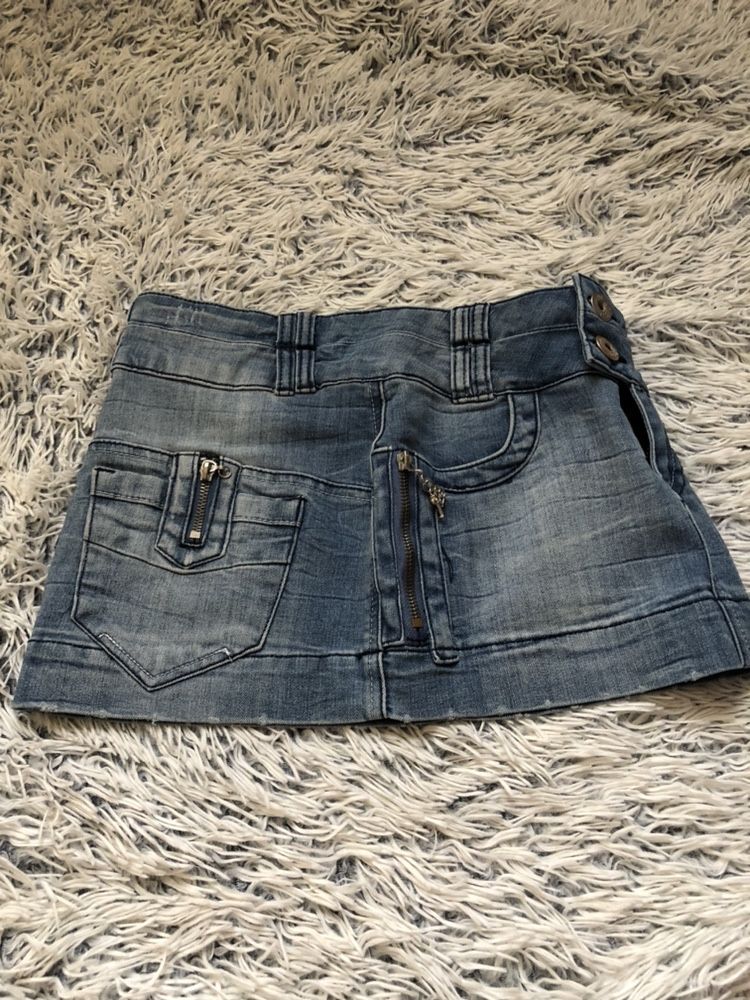Spódnica mini jeans S