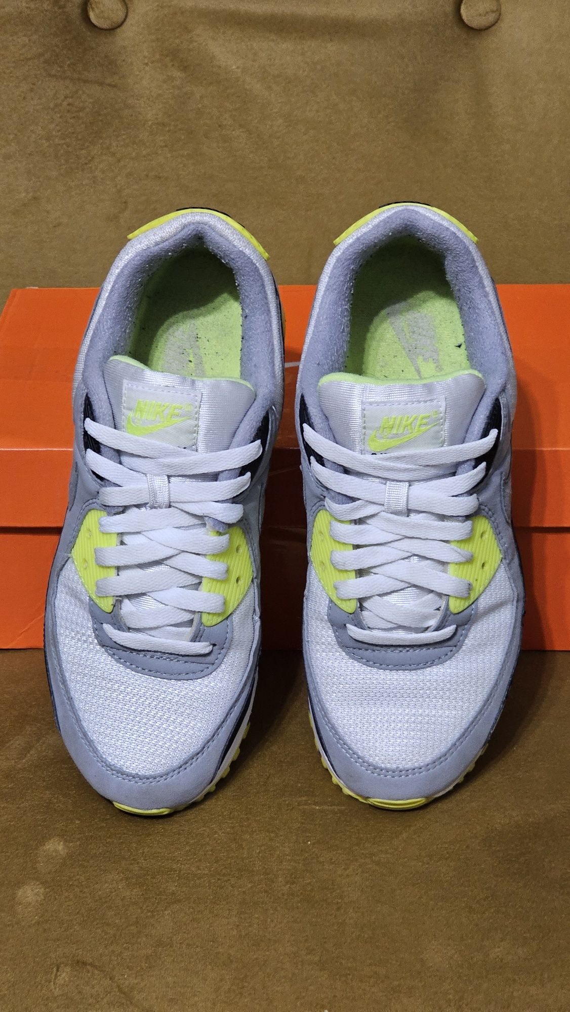 Nike Air Max 90 White Particle Grey Volt R41/26