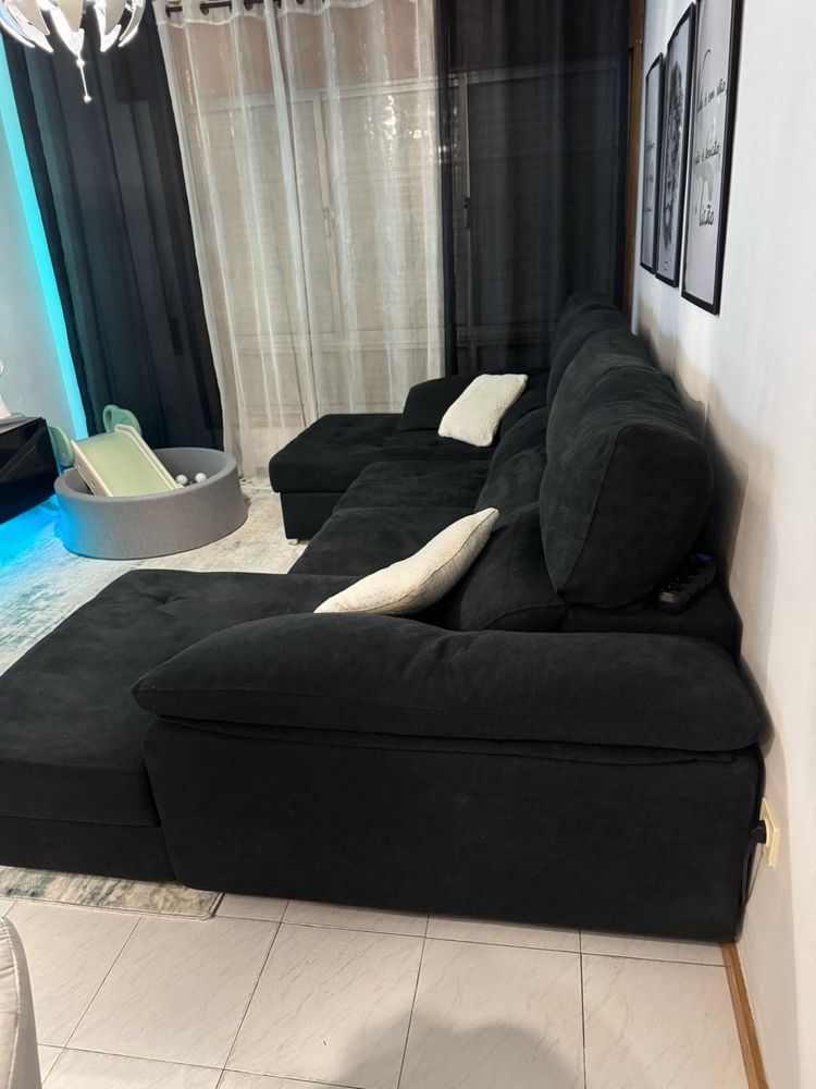 Sofá 4 Lugares Preto
