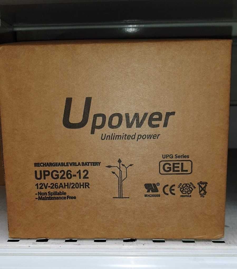 Батарея для ДБЖ UPS ИБП 26 Ah 12V Upower UP-G26-12 аккумулятор гель