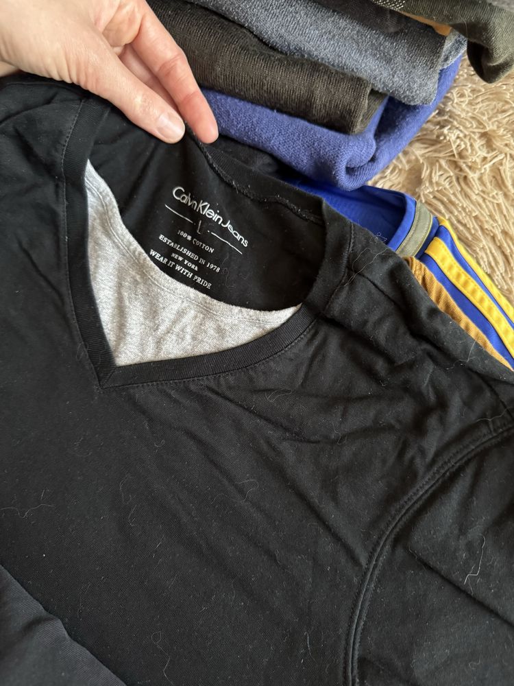 Лот мужские поло  футболки58шт р.M Calvin Klein,Armani,Tommy Hilfiger