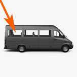 Боковое стекло заднее салона правое Mercedes Sprinter Спринтер