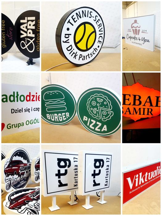 Kaseton reklamowy Litery 3D LED producent reklam Baner Logo Szyld