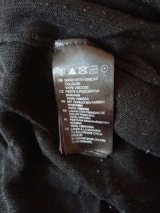 Czarny kardigan narzutka H&M wiskoza 38 M