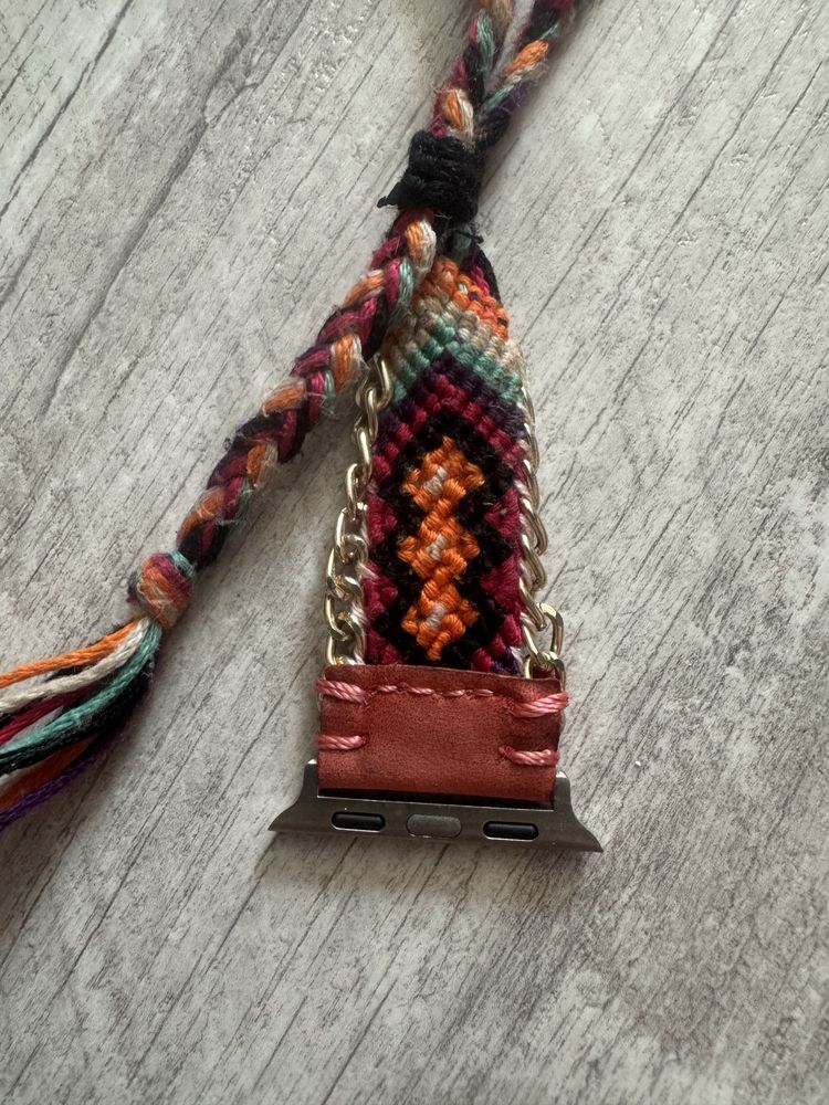 Pasek do apple watch 38/40mm boho style wiazany sznurowany pleciony