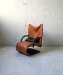 Ligne Roset fotel Zen proj. Claude Brisson skóra lata 80 vintage #5