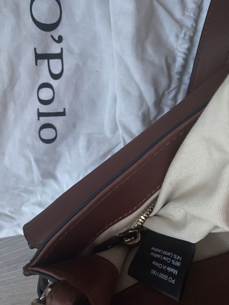 Marc o polo TINKA torebka skórzana cognac koniak