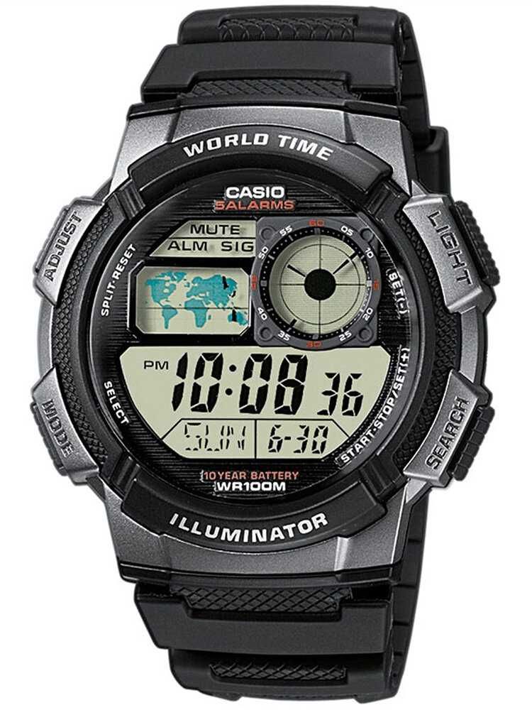 Zegarek męski Casio AE-1000W-1BV WORLD TIME + BOX