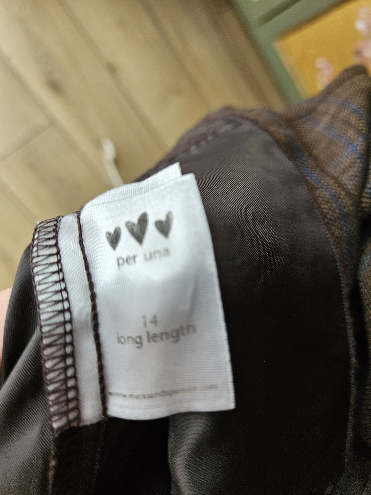 Sukienka damska elegancka  2w1 Marks & Spencer z koszula  krata  XL/L