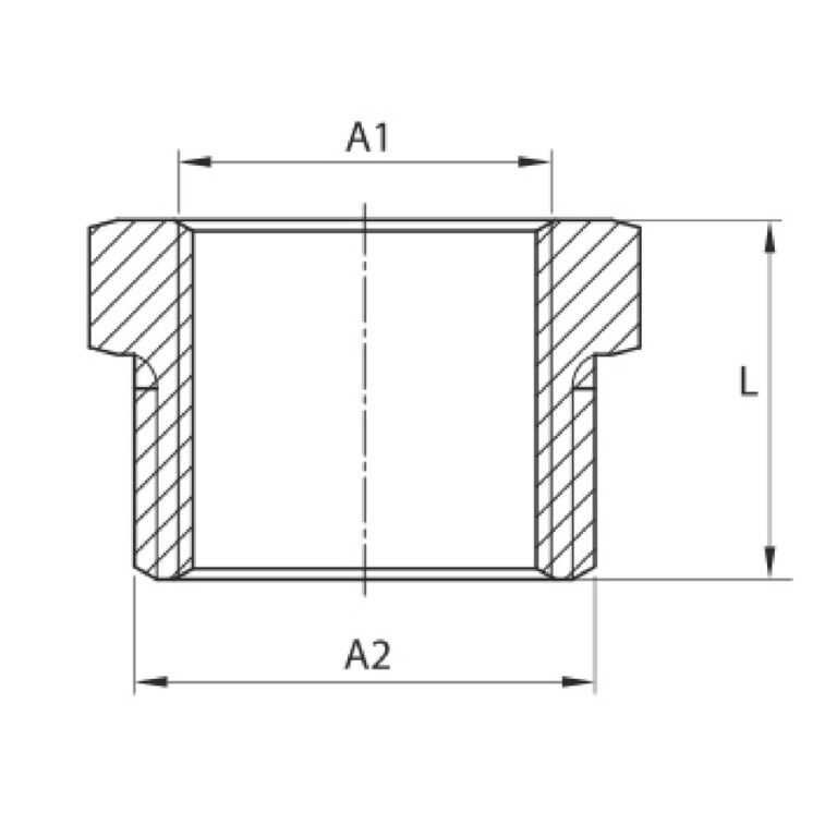 Redukcja Mosiądz 1/2" x 3/4" Złączka Gruby Mosiądz Mocny