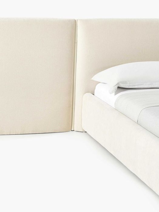 Łóżko tapicerowane z rozkładanym zagłówkiem Otis