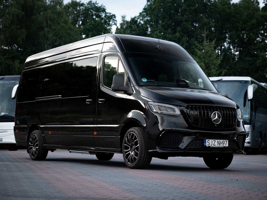 Wynajem VIP+ busa 9-osobowego Mercedes Sprinter 2025.