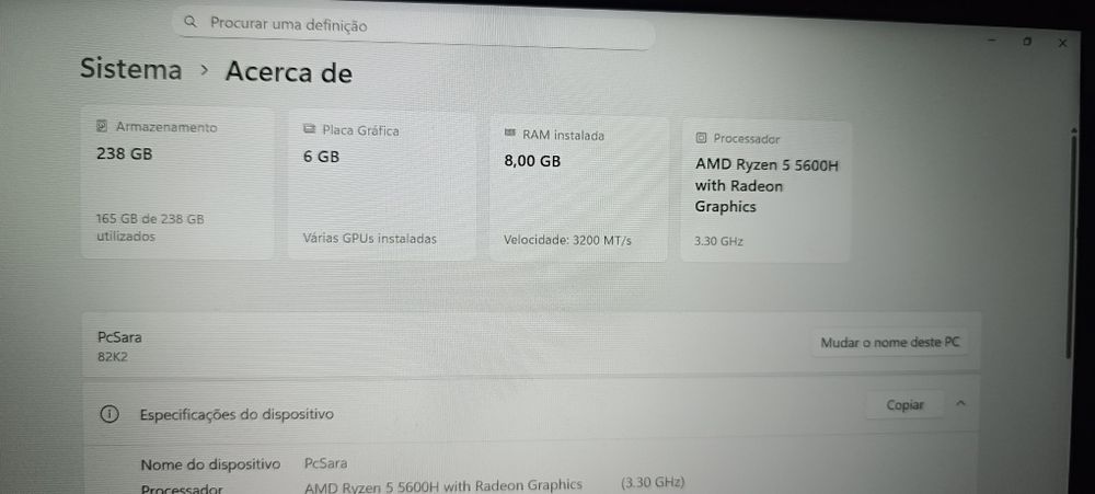 Portátil Lenovo ideapad3