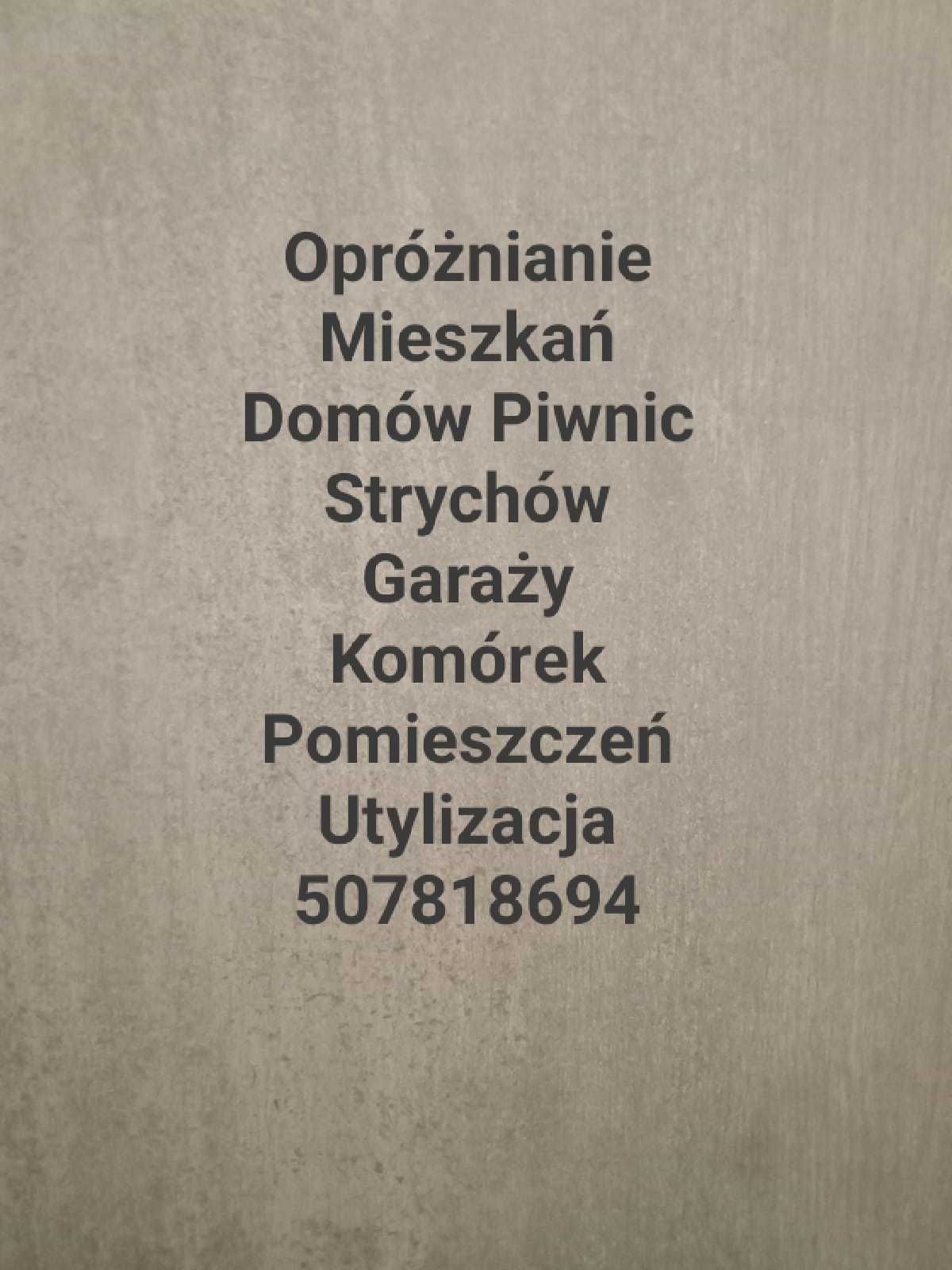 Opróżnianie Mieszkań Domów Piwnic Garaży Firma Opole