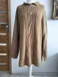 Sweter z warkoczem rudy oversize