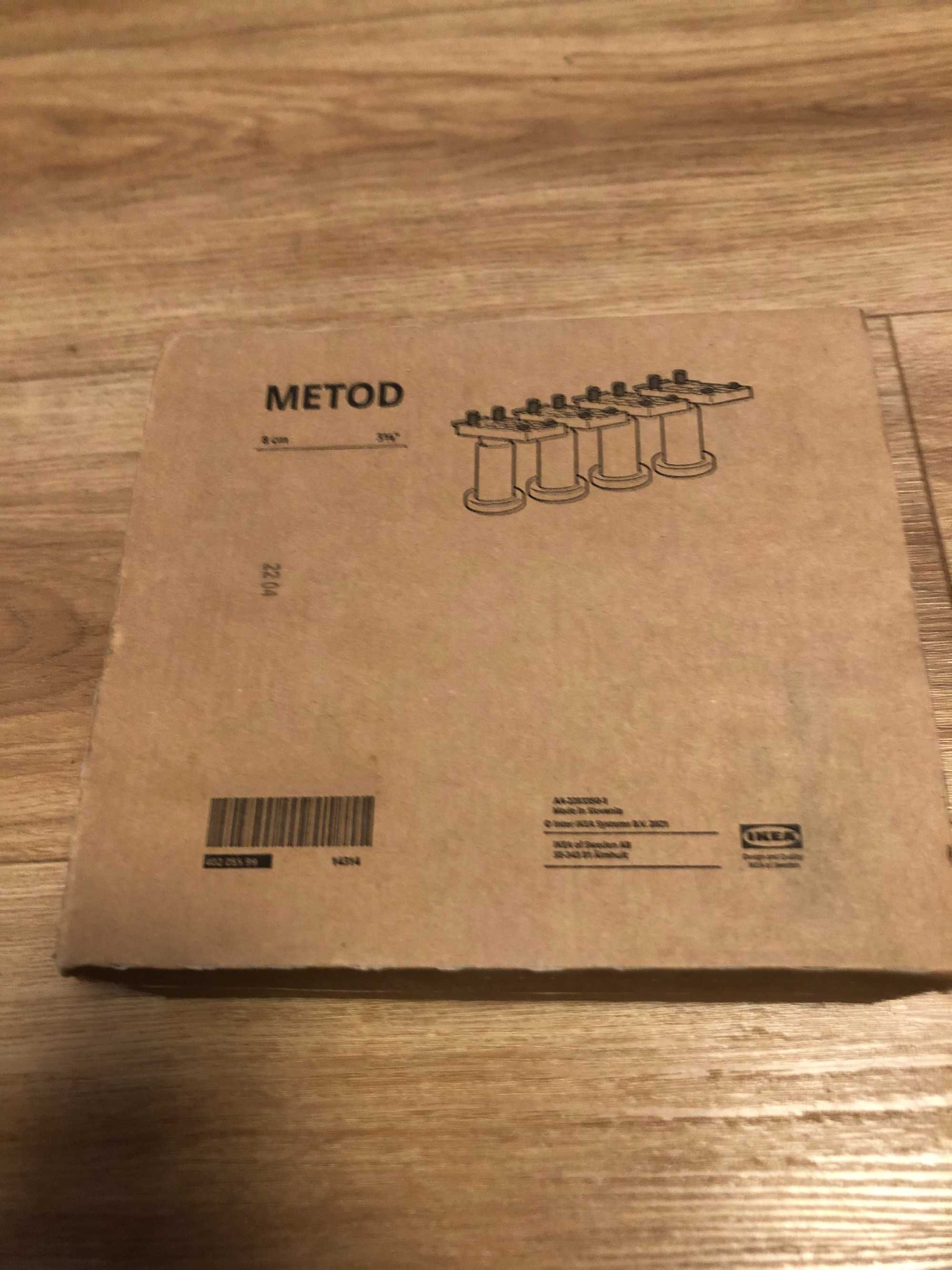 IKEA METOD Noga 8cm 4szt KOMPLET, nóżki szafki