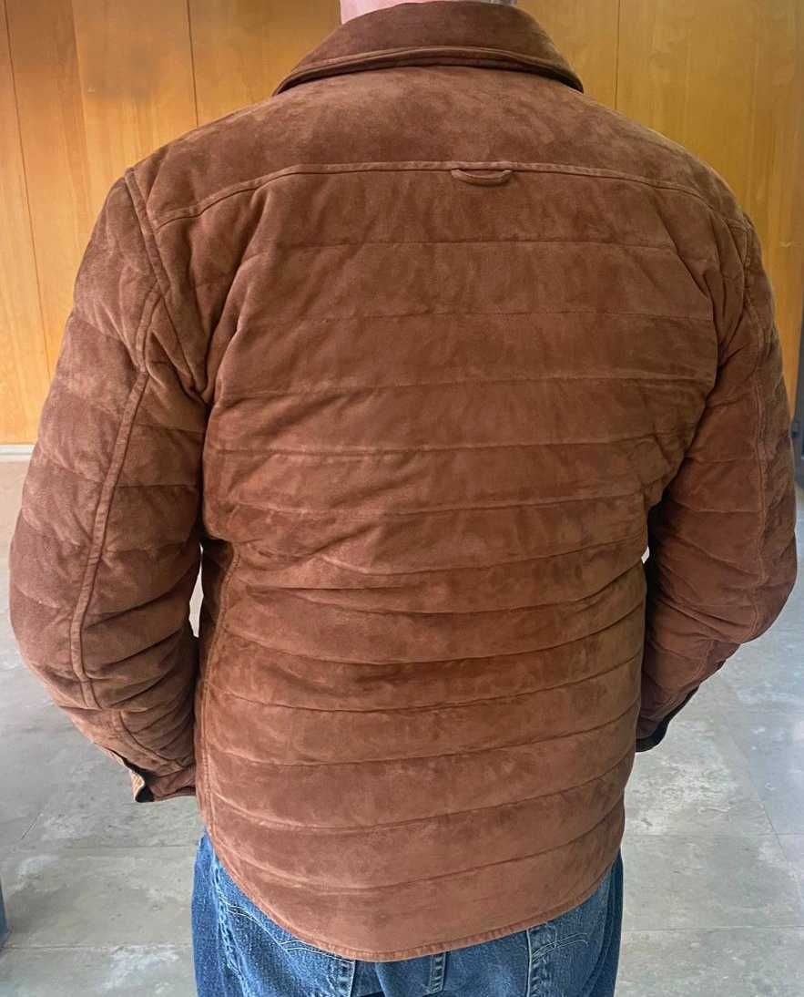 Blusão acolchoado em camurça de cordeiro Ralph Lauren