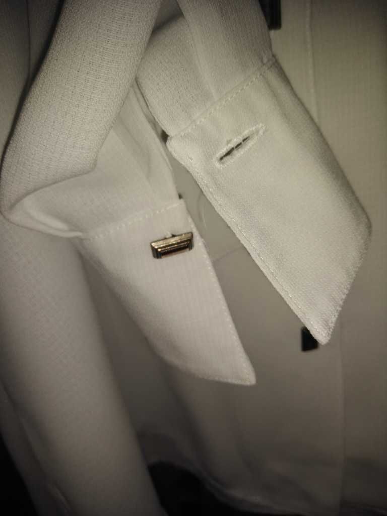 Biała bluzka wizytowa, koszula, 100% wiskoza, rozm. 38/M