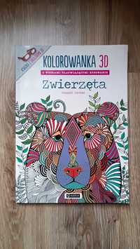 Kolorowanka 3D Zwierzęta,z okularami, duży format, Publikat