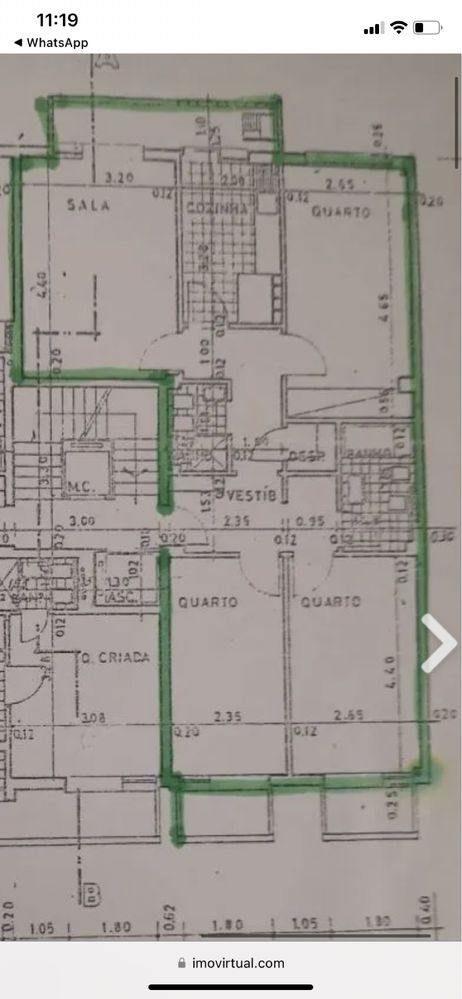 Arrenda-se T2 de 90m2 em Campo de Ourique